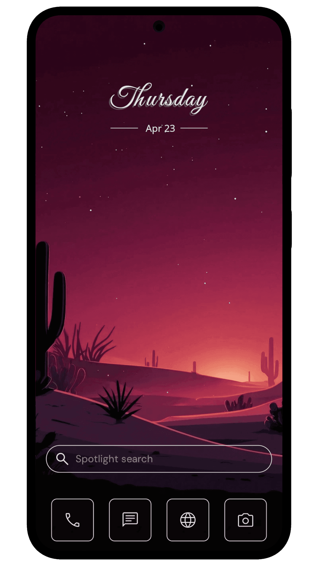 Home Screen with wallpaper